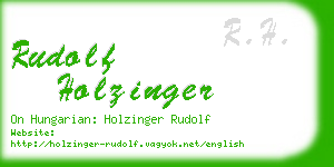 rudolf holzinger business card